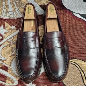 Allen Edmonds Walden Penny Loafers Mens Size 13 B Oxblood Burgundy Shoes USA
